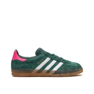 Adidas Gazelle Green/Hot Pink (size 8.5, good condition)